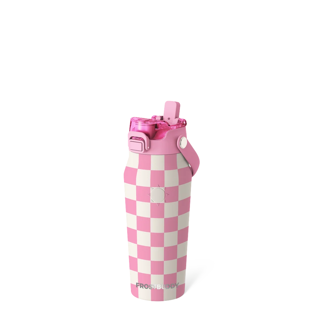 Bottle Buddy 16oz | Pink Checkered