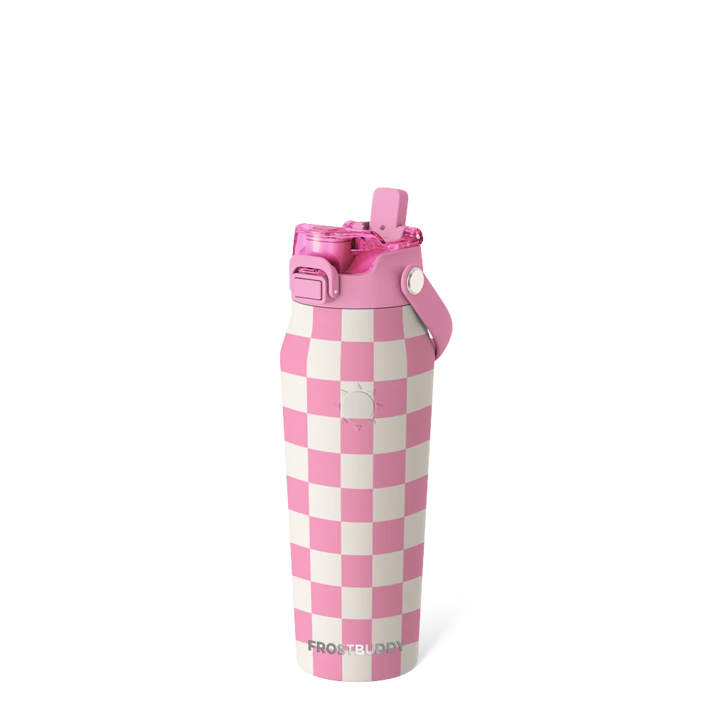 Bottle Buddy 24oz | Pink Checkered