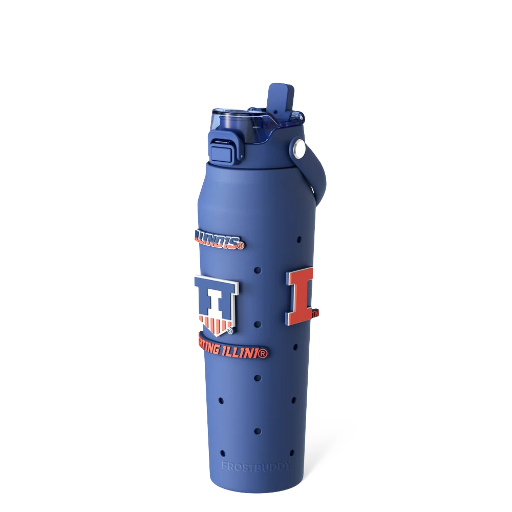 Bottle Buddy 32oz | Illinois Fighting Illini | Skin + Budz Bundle